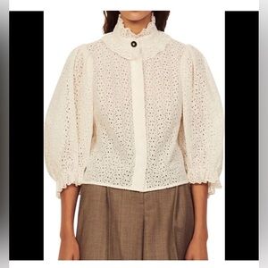 SANDRO ERMELINE LACE BLOUSE